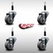 Service Caster 3'' SS Thermoplastic Rubber Wheel Swivel 7/8'' Expanding Stem Caster Set, 4PK SCC-SSEX20S314-TPRB-78-4 - alternate 4